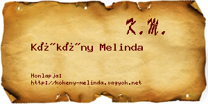 Kökény Melinda névjegykártya