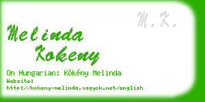melinda kokeny business card